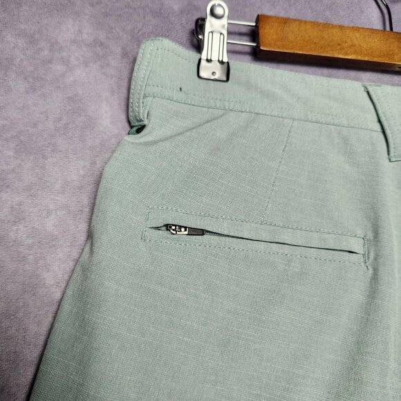 Vissla Shorts Mens 30 Lot of 2 Pair Blue Green Poly Cotton Blend Stretch Casual - Picture 8 of 16